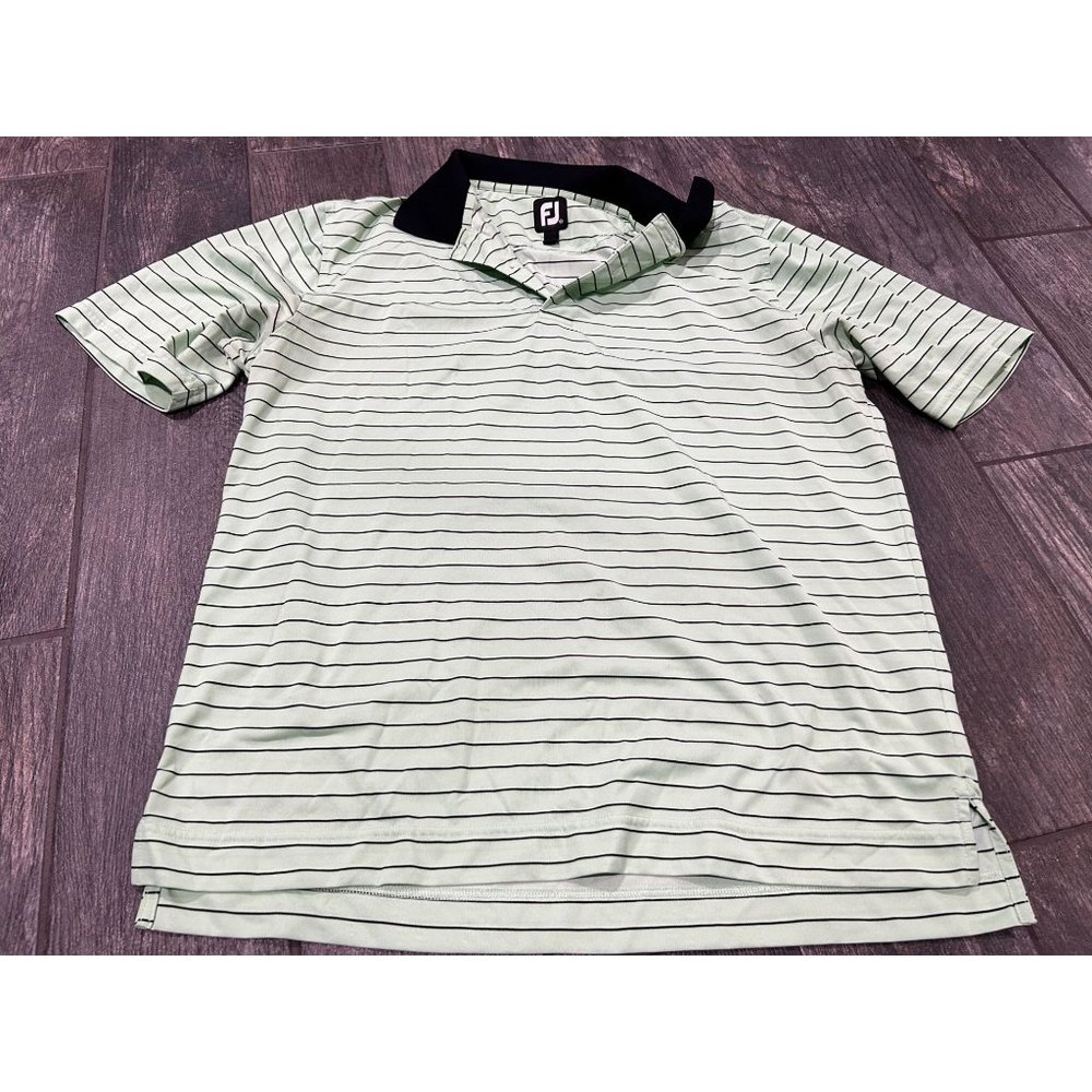 GENTLY USED FOOTJOY STRIPPED POLO SHIRT- XL
